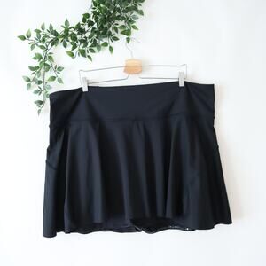 Athleta Women's Black Ace Tennis 1.5" Skort Plus Size 3X